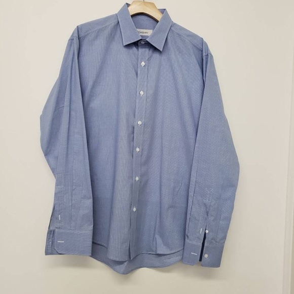 Yves Saint Laurent Men's Button Up Shirt - Blue - Picture 1 of 8